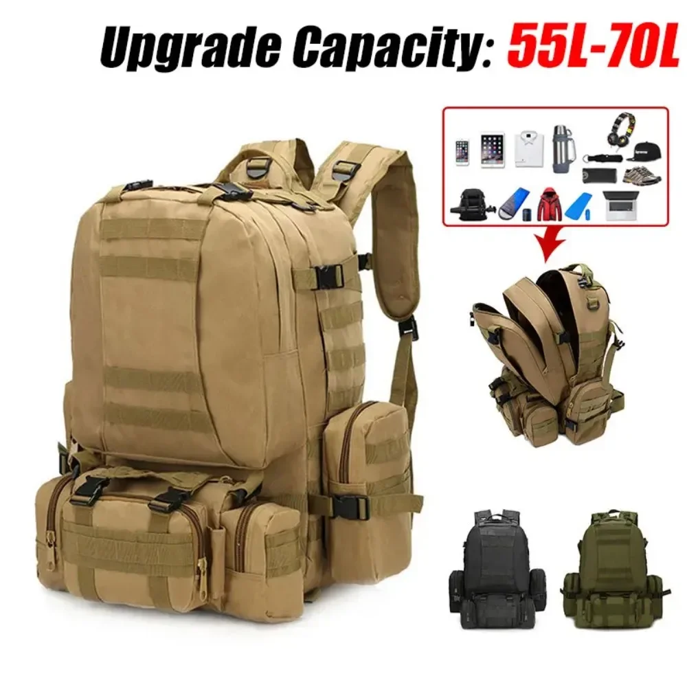 Urban Backpack Tactical - Mochila tática masculina de grande capacidade,