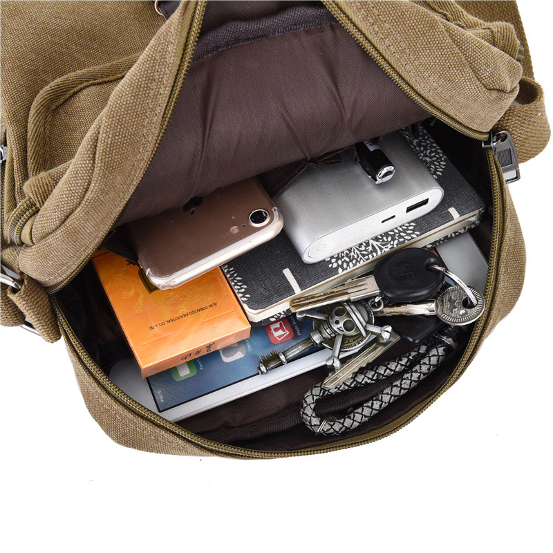 Bolsa de lona masculina de um  - Canvas Backpack Casual avaliação e preço