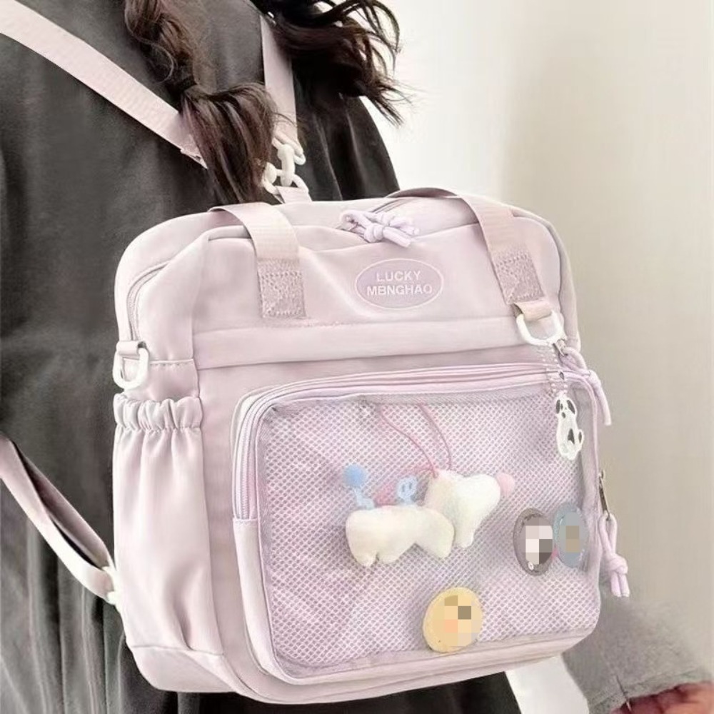 Bolsa transversal estilo prepp - Canvas Backpack Casual avaliação e preço