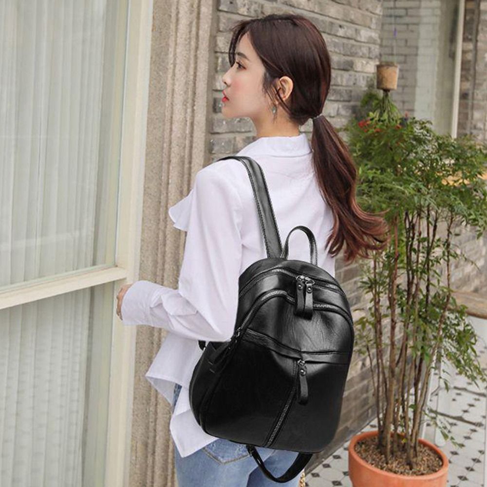 Mochila feminina de couro sint - Fashion Backpack Women avaliação e preço
