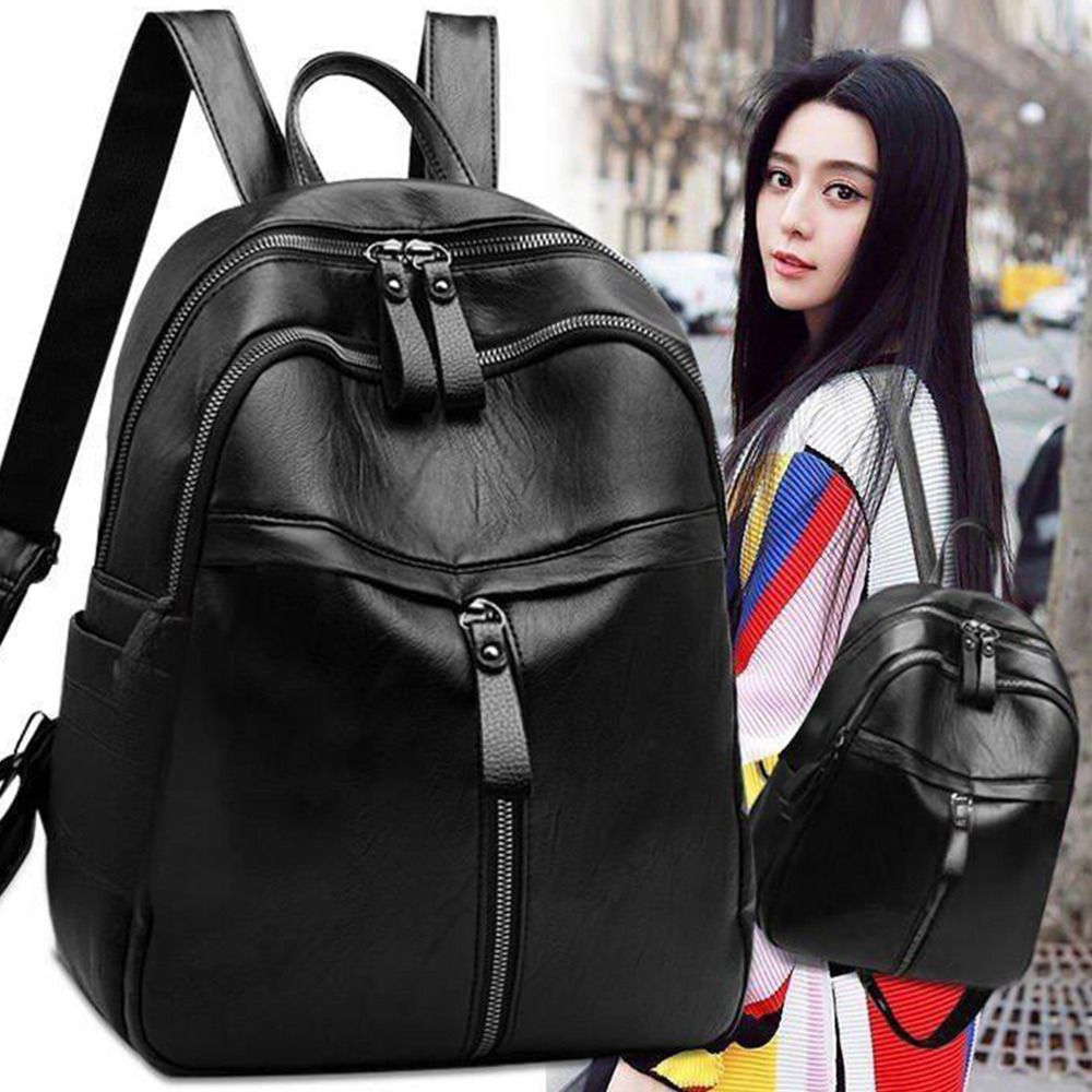 Mochila feminina de couro sint - Fashion Backpack Women avaliação e preço
