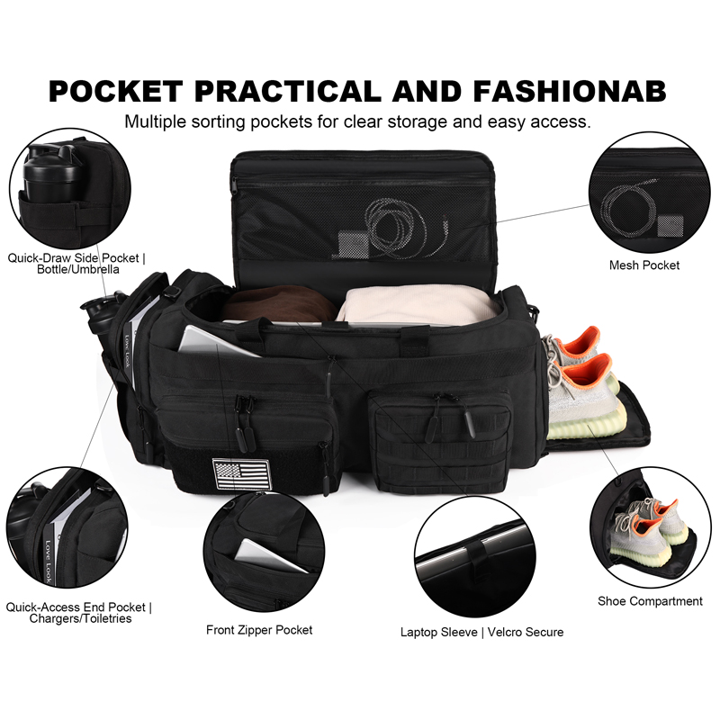 Lih 50l 3 em 1 viagem duffle s - Urban Backpack Tactical avaliação e preço