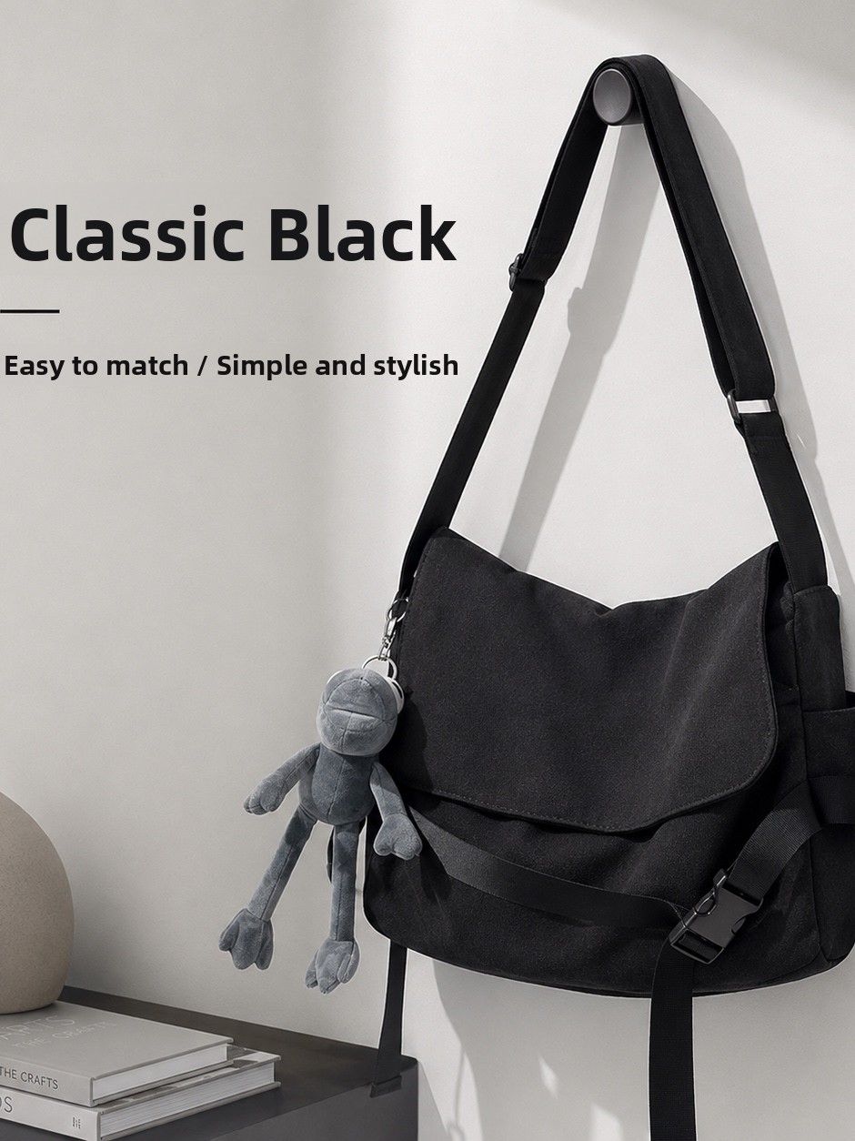 Bolsa Transversal Unissex de L - Canvas Backpack Casual avaliação e preço